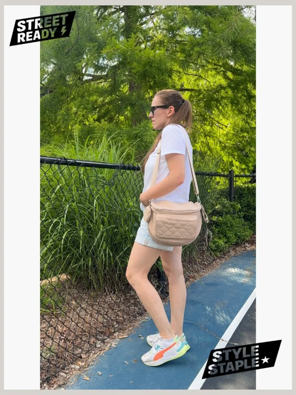 Compact Diaper Bag Crossbody with Changing Pad Nylon